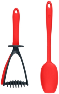 Kochblume Kochbesteck-Set Saucenlöffel L + Kartoffelstampfer - 2-tlg. - rot