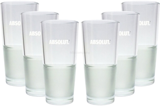 Absolut Gläser-Set Absolut Vodka Frozen Glas Gläser-Set - 6x Longdrink Gläser