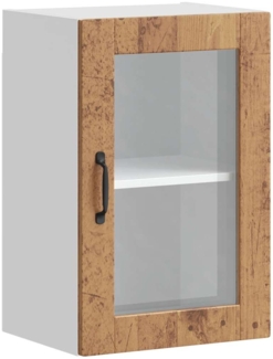 vidaXL Küchen-Hängeschrank mit Glastür Porto Altholz-Optik 854015