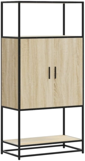 vidaXL Highboard Sonoma-Eiche 68x35x139 cm Holzwerkstoff und Metall 849040