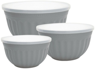 Greengate Schüssel Alice Schüssel mit Deckel grey Set3, (Schüsseln & Schalen)