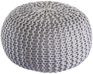 Pouf outdoor ø55cm Sitzpouf Terrasse Pool Garten grau - silbergrau