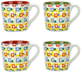 Jameson Tailor Retro Collection Becher Vierecke bunt, 4er Set