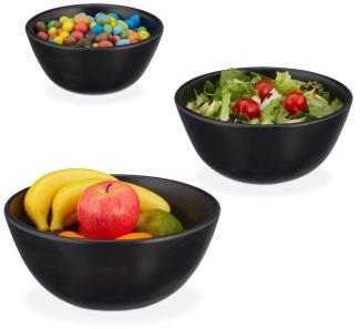 Salatschüssel 3er Set schwarz