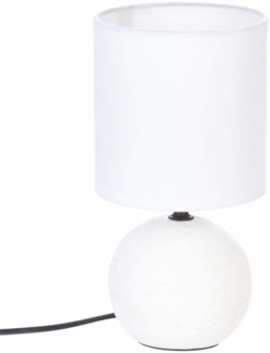 Lampe weißer Keramik H25, weiß, D. 13 x H. 25 cm