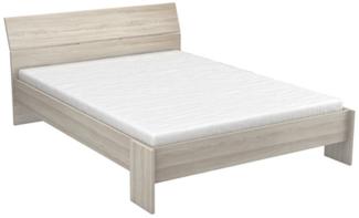 Einzelbett >Pricy 2< in Shannon Eiche aus Holzwerkstoff - 145x79x205cm (BxHxT)