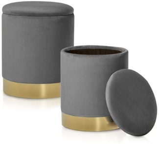 ELYFLAIR Hocker ELYFLAIR® Samthocker mit Stauraum
