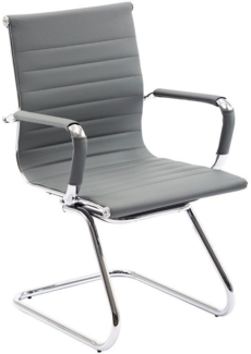 WAHSON OFFICE CHAIRS Bürostuhl 2 PU-Leder-Freischwinger Besucherstühle mit Chromgestell