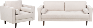 Sofa Set hellbeige 4-Sitzer NURMO