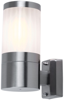 Wandleuchte, Edelstahl, Kunststoff, H 24 cm