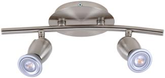 LED Deckenleuchte, 2 flammig, Spots flexibel, Chrom