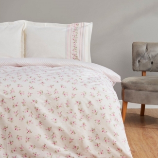 Karaca Bettwäsche Karaca Home Glen Einzelbett Bettwäsche Set 100% Baumwolle, Rosa