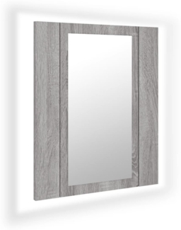 LED-Spiegelschrank Grau Sonoma 40 x 12 x 45 cm Holzwerkstoff