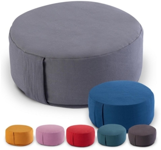 Amagohome Yogakissen Yogakissen Bodenkissen rund H 14xø31 cm mit Buchweizenschalen Meditati