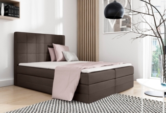 99rooms Minor Boxspringbett Velours JASMINE Braun 180x200 cm