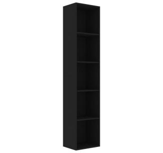 DOTMALL Bücherregal Bücherregal Schwarz 40x30x189 cm Holzwerkstoff