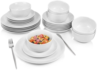 SÄNGER Porzellan Geschirrset New Port, Tafelservice 24 teilig für 6 Personen