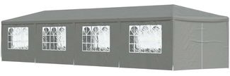 vidaXL Party-Zelt 1200 x 300 x 255 cm Hellgrau PE und Stahl 42033003