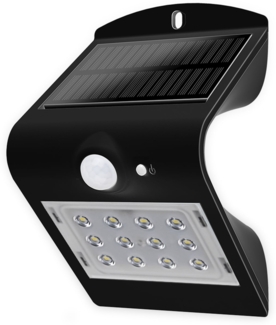 BLULAXA Solar-LED Wandleuchte 48873 mit Sensor, 1,5W, schwarz