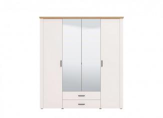 Home affaire Kleiderschrank Valencia, Schlafzimmerschrank mit Spiegel, 190x210x58cm mit kompletter Innenausstattung und 2 Schubladen, FSC®-zertifiziert