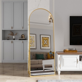 Furnishings Home Ganzkörperspiegel Oval Wandspiegel Standspiegel Groß Rechteckig/Rund Wand Ganzkörper (1 tlg), Dekorativer Runder Wandspiegel – Modern für Bad & Schlafzimmer