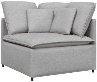 vidaXL Modulares Sofa Eckmodul mit Kissen Wolkengrau 100 cm 4104456