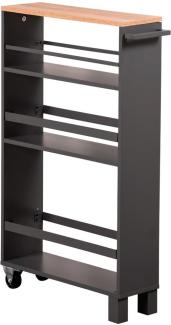 KESPER 24856-13 Nischenregal, grau aus FSC-zertifizierte Spanplatte / Regal / Rollregal