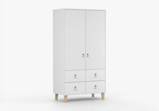 imoebel24 Drehtürenschrank FIGO 06 105 cm - Weiss