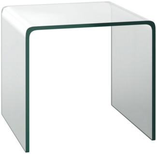 COSTWAY Couchtisch, Beistelltisch Glas, U-förmig, 45x45x41cm