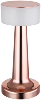 LED Tischleuchte, dimmbar, USB, kupferfarben, H 21,5 cm