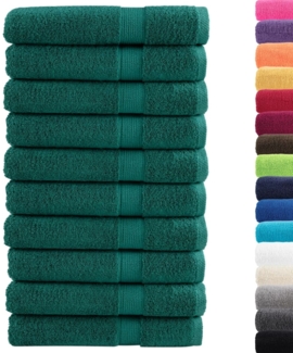 vidaXL Premium-Handtücher SOLUND 10 Stk. Grün 100x200 cm 600 g/m² 137343