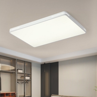 style home Deckenleuchten 192W LED Deckenlampe dimmbar mit Fernbedienung 90*60*5cm, LED fest integriert, Warmweiß bis Kaltweiß, Rechteckig Leuchte für Wohnzimmer Schlafzimmer Kinderzimmer Büro Weiß