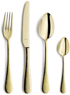 Amefa SIERRA Besteckset 24-teilig PVD champagner gehämmert