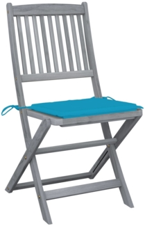 vidaXL Klappbare Gartenstühle 6 Stk. mit Sitzkissen Massivholz Akazie 3065444