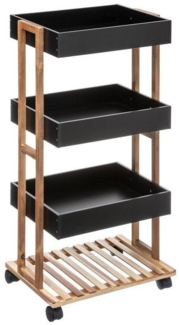 Universalregal mit 4 Ebenen, 30 x 41 x 88 cm, schwarz - 5five Simple Smart
