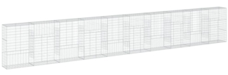 vidaXL Gabione mit Deckel 1000x50x150 cm Verzinktes Eisen 3295163