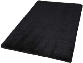 Carpet City Badematte Topia Mats, Badteppich uni, Höhe 14 mm, rutschhemmend beschichtet, strapazierfähig, Polyester, rechteckig, Hochflor, Kaninchen Haptik, Polyester, Badezimmerteppich, waschbar