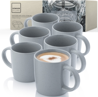 SÄNGER Steingut Kaffeebecher Leeds Sterling 6 teilig