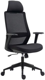 Chefsessel High Back / Lybe, Nylon, Stoff, Schwarz, 61 x 120 x 62 cm