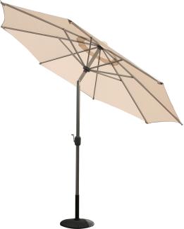 Primaster Sonnenschirm Kreta neigbar Ø3m UV-Schutz 60 Alu Gartenschirm beige