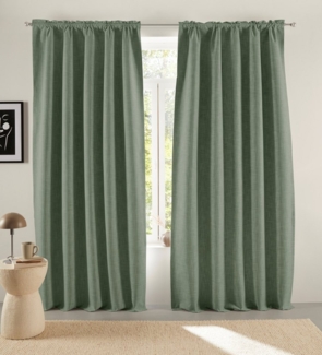 LeGer Home by Lena Gercke Verdunkelungsvorhang Marusha (1 St), Stangendurchzug, verdunkelnd, Polyester, Verdunkelnder Vorhang, blickdicht, Leinenoptik, robuste Haptik, Thermo