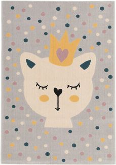 Primaflor-Ideen in Textil Kinderteppich COCOON - Königsfell, rechteckig, Höhe: 6 mm, Kurzflor, Motiv Katze