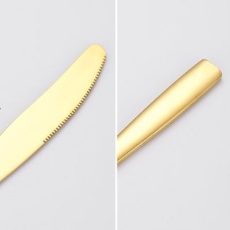 6er Set Speisemesser Messer L 23cm CF1005 Gold