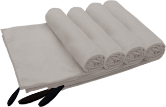 my home Reisehandtuch Xavi, 4 x 40 x 60 cm ideal als Sporthandtuch, Reisehandtuch, Microfaser (Set, 4-St), als Serie und Set, sehr leicht, kompakt, schnelltrocknend, Mikrofaser