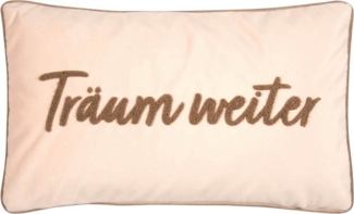 pad home Kissenhülle Letters Träum weiter Sand 30 x 50 cm 30 x 50 cm