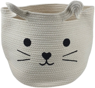 sesua Aufbewahrungskorb Aufbewahrungskorb Katze Baumwolle 40x35 cm Wäschekorb Deko