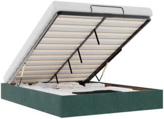 vidaXL Ottoman-Bett ohne Matratze Dunkelgrün 140x190 cm Samt 3310964