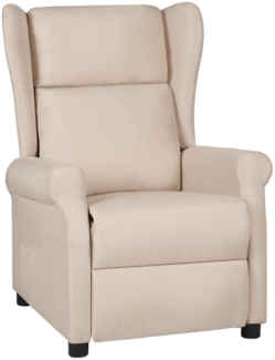 vidaXL Relaxsessel Creme Stoff 340958