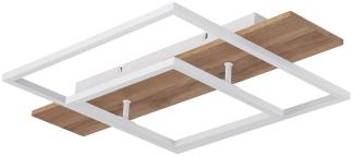 LED Deckenleuchte, Holzoptik, dimmbar, L 60 cm