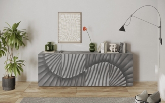 INOSIGN Sideboard Snake Breite 241 cm, moderne Kommode mit 4 Türen, Anrichte mit viel Stauraum, Front mit besonderem Siebdruck